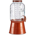 Vivalto drankdispenser van glas op voet, koper, 3,8 L