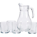 Vivalto glazen karaf met deksel 1,8 L en 4 glazen van 400 ml