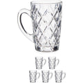 Vivalto koffieglazen Diamant met oor, set van 6 (170 ml)