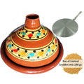 Aardewerk tajineset met inductieadapter en 190 g kruiden