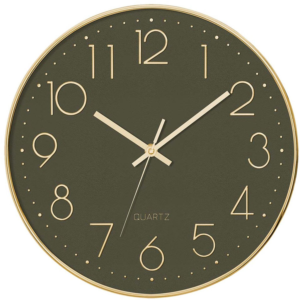 Astin wandklok 30 cm, groen