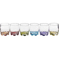 Waterglazen met gekleurde bodem, set van 6 (310 ml)