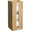 Toiletrolhouder met reservoir voor 3 rollen, bamboe bruin, 36 cm