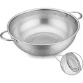 Zeef 28 cm, roestvrij staal, met handvat, microgeperforeerd
