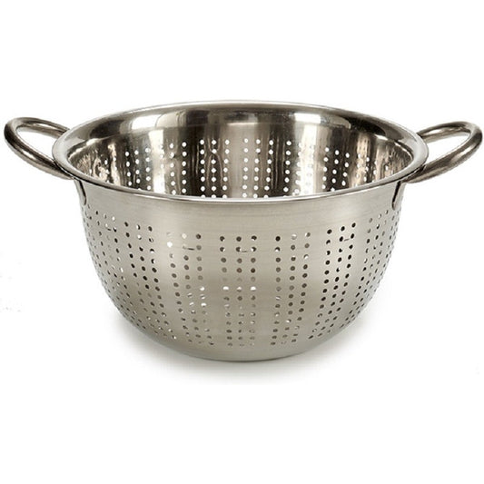 Zilver RVS vergiet/zeef 24 x 13 cm - Keukenbenodigdheden - Kookgerei - Zeven - Vergieten van roestvrijstaal