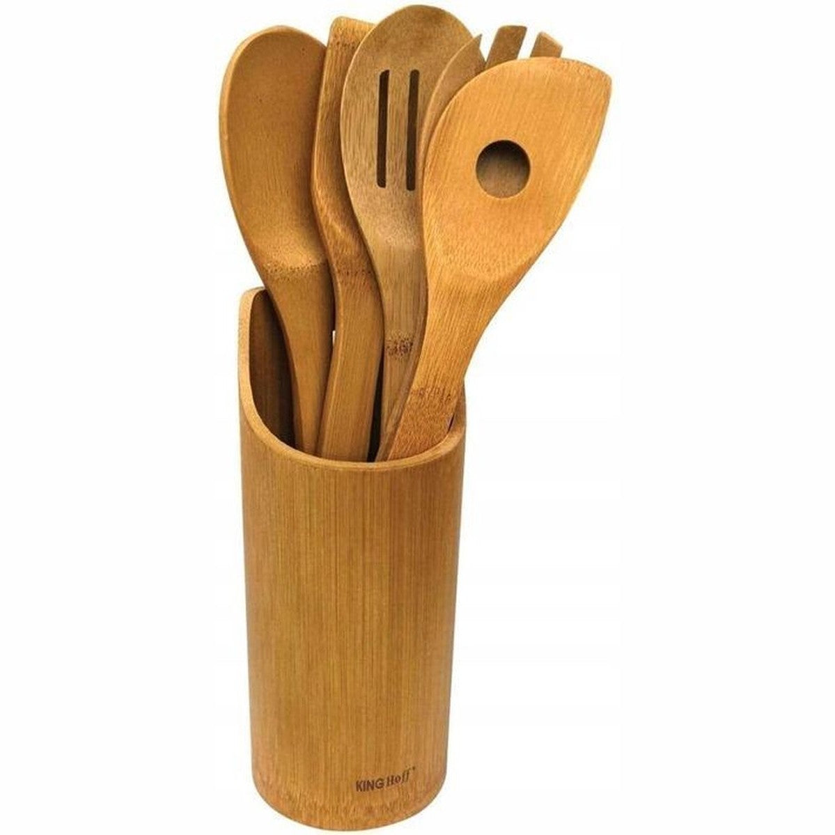 Kinghoff houten keukenset met houder, 5-delig