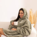 Snuggle hoodie met capuchon en voering, olijfgroen